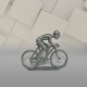 Cycliste métal plat sprinteur brut Long Nez Miniatures « LN »