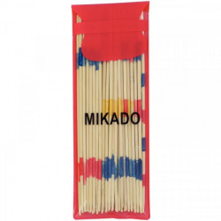 Mikado en bois avec pochette, 18 cm