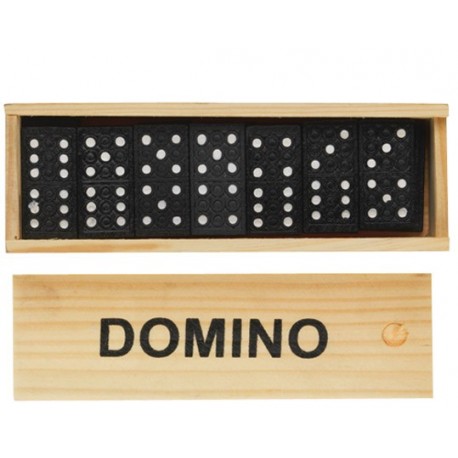 Dominos en bois idéal pêche à la ligne, avec boite de rangement en bois